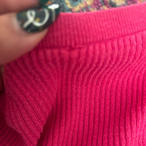 Amazon Essentials Bright Pink Ribbed Sweater - Picture 3 of 5
